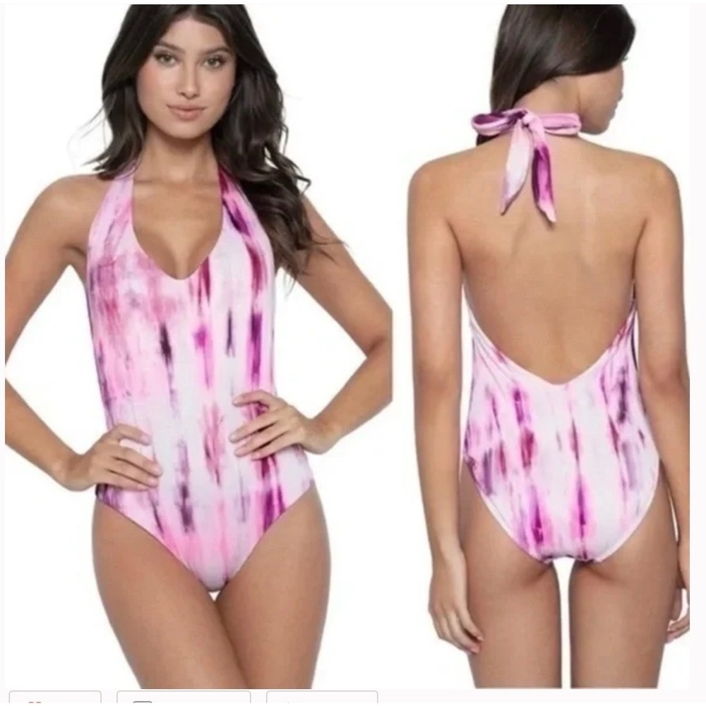 PQ Swim Spell Avery One Piece Halter Neck New‎ With Tags Womens Small Tie Dye